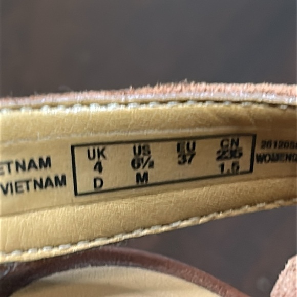 CLARKS Women's RALENE SHEEN Open Toe Sandals Stacked Heel Dark Tan Size 6.5 - Picture 10 of 17